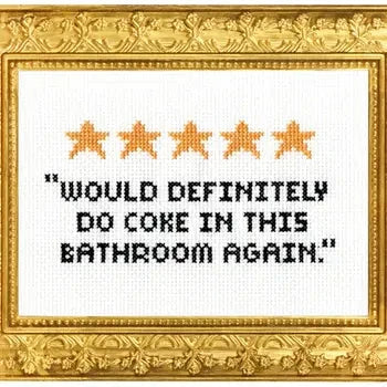 5 Star Bathroom Deluxe Cross Stitch Kit The Happy Southerner 