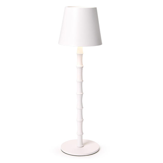 White Bamboo Table Lamp