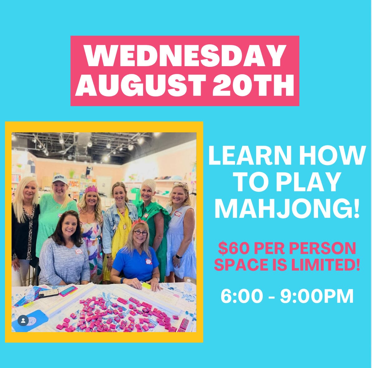 8-20 | Learn How To Play Mahjong Class at The Happy Southerner - Reserve Your Seat - August 20th The Happy Southerner 