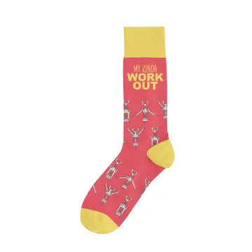 My Kinda Workout Funny Wine Corkscrew Socks