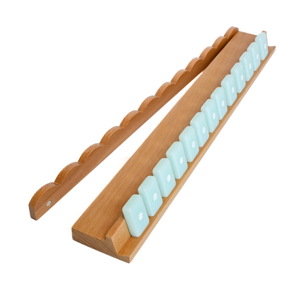 Golden Grain Beechwood Mahjong Rack