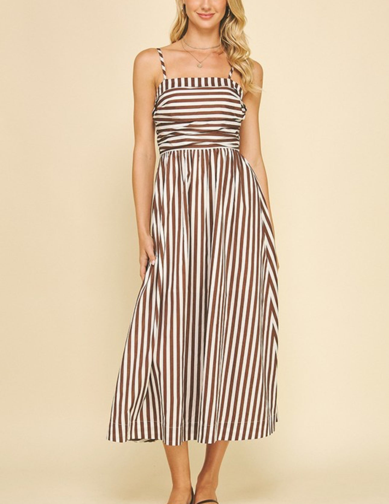 Sally Brown Stripped Dress