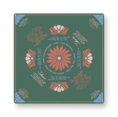 Vintage Blooms Mahjong Mat