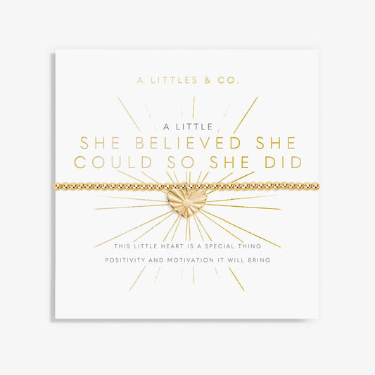 A Little 'She Believed She Could So She Did' Bracelet The Happy Southerner 