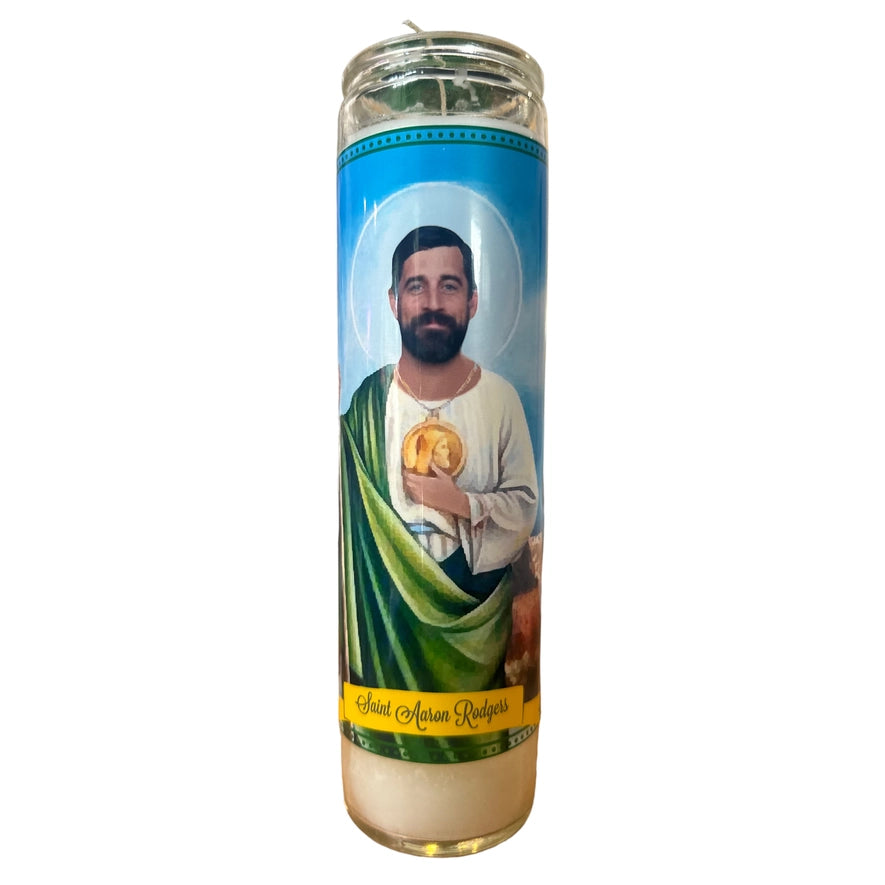 Aaron Rodgers Devotional Prayer Saint Candle The Happy Southerner 