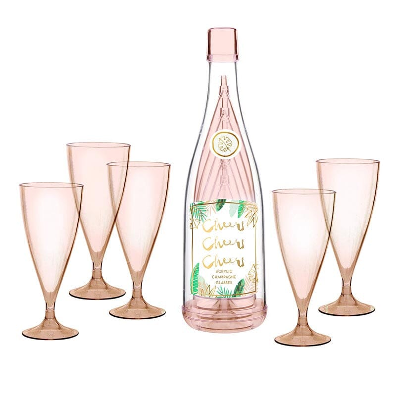 Acrylic Champagne Bottle Set - Cheers The Happy Southerner 