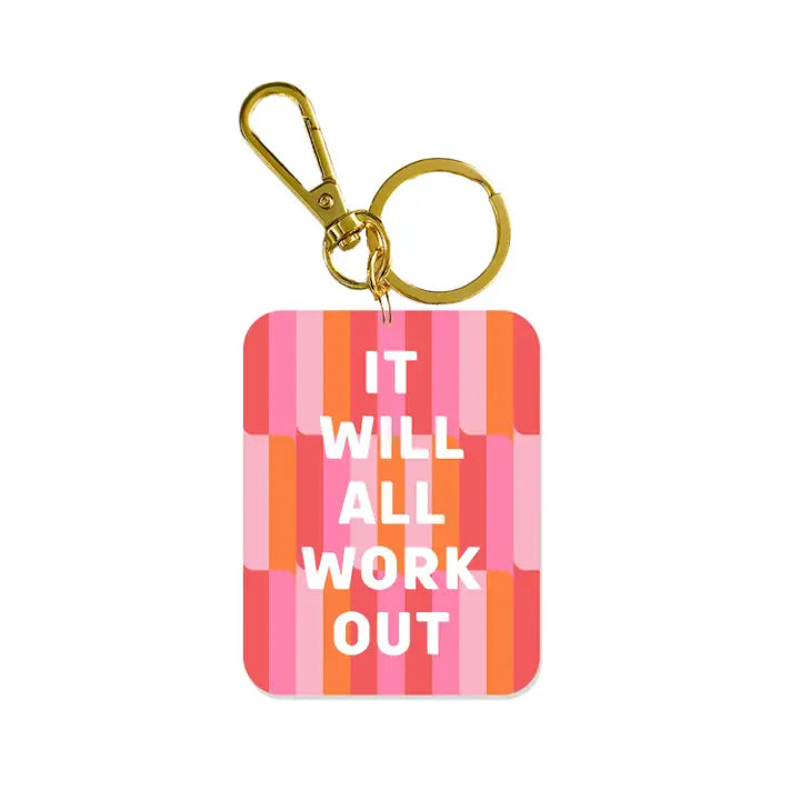 Acrylic Keychain All Work Out The Happy Southerner 