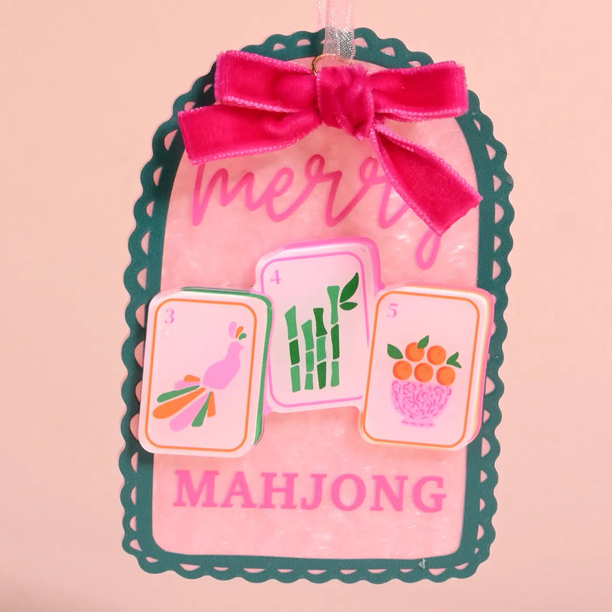Acrylic Ornament-Merry Mahjong The Happy Southerner 