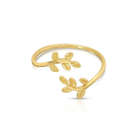 Adjustable Delicate Leaf Ring The Happy Southerner 