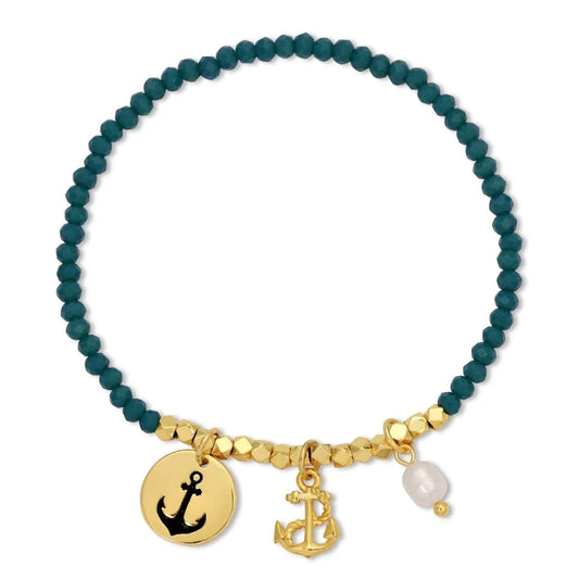 Anchor Stretch Charm Bracelet The Happy Southerner 