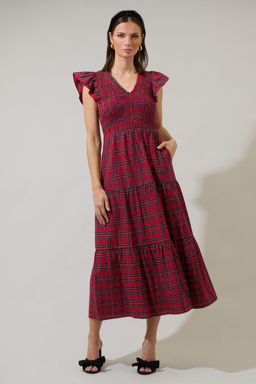 Arvada Red Plaid Dress The Happy Southerner 