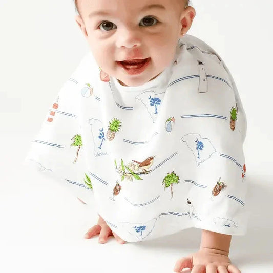 Baby Burp Cloth & Bib Combo: South Carolina The Happy Southerner 