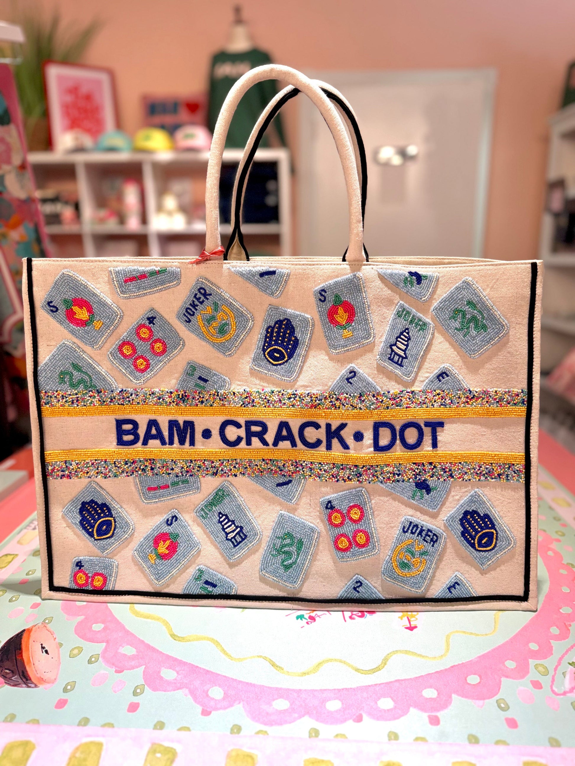 Bam Crack Dot Large Beaded Bag The Happy Southerner 