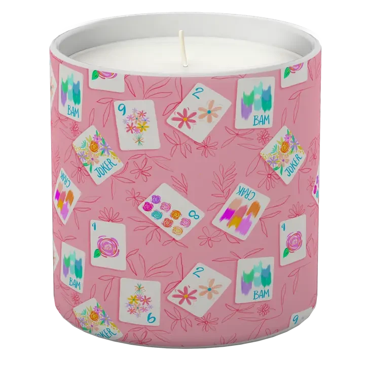 Bams Club Mahjong Candle Pink The Happy Southerner 