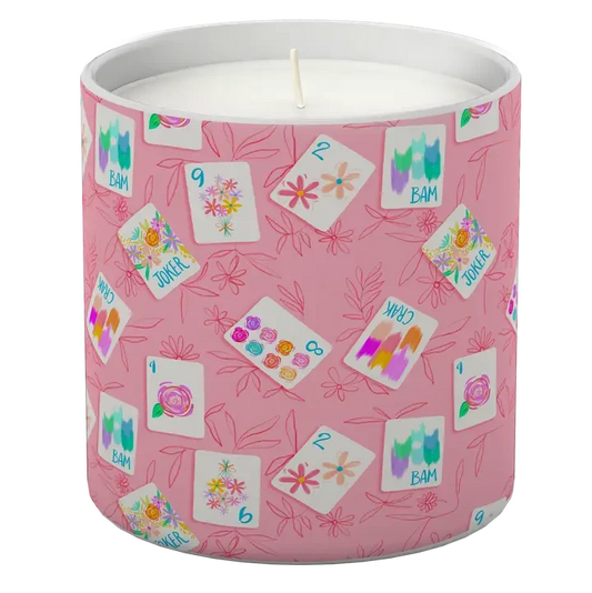 Bams Club Mahjong Candle Pink The Happy Southerner 