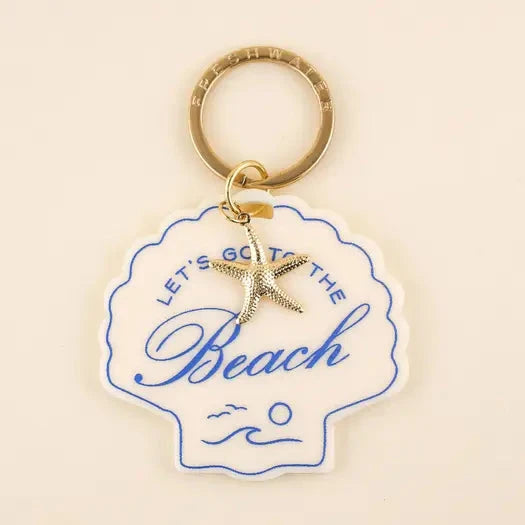 Beach Seashell Charm Keychain The Happy Southerner 