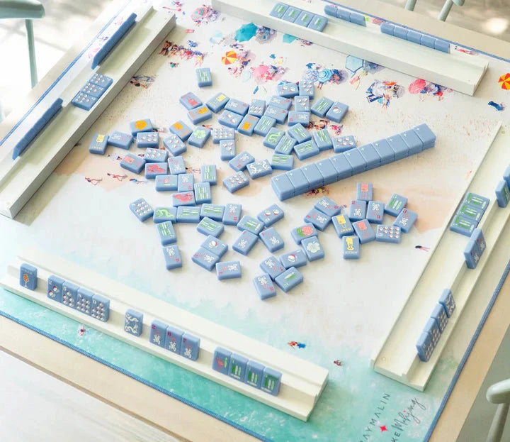 Bespoke X Gray Malin Beach Club Mahjong Tiles - CABANA BLUE The Happy Southerner 