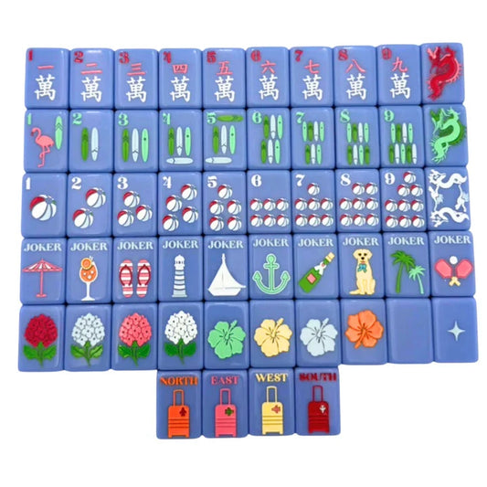Bespoke X Gray Malin Beach Club Mahjong Tiles - CABANA BLUE The Happy Southerner 