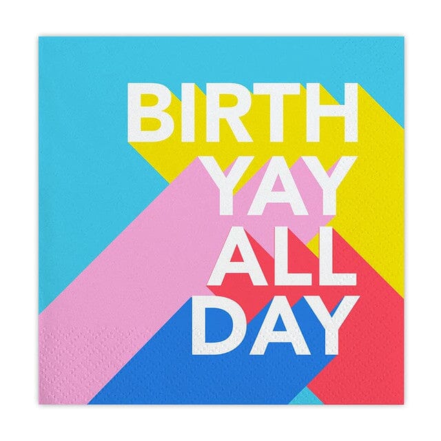 Beverage Napkins - Birth Yay All Day The Happy Southerner 