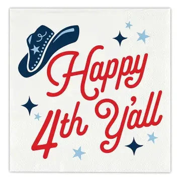 Beverage Napkins - Happy 4th Y'all - 20ct The Happy Southerner 