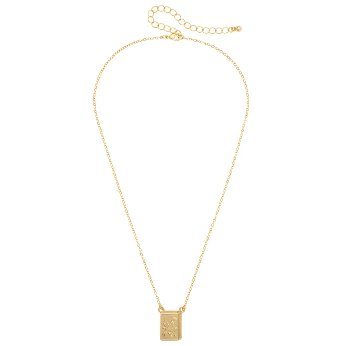 Bird Bam 24K Plated Tile Necklace The Happy Southerner 