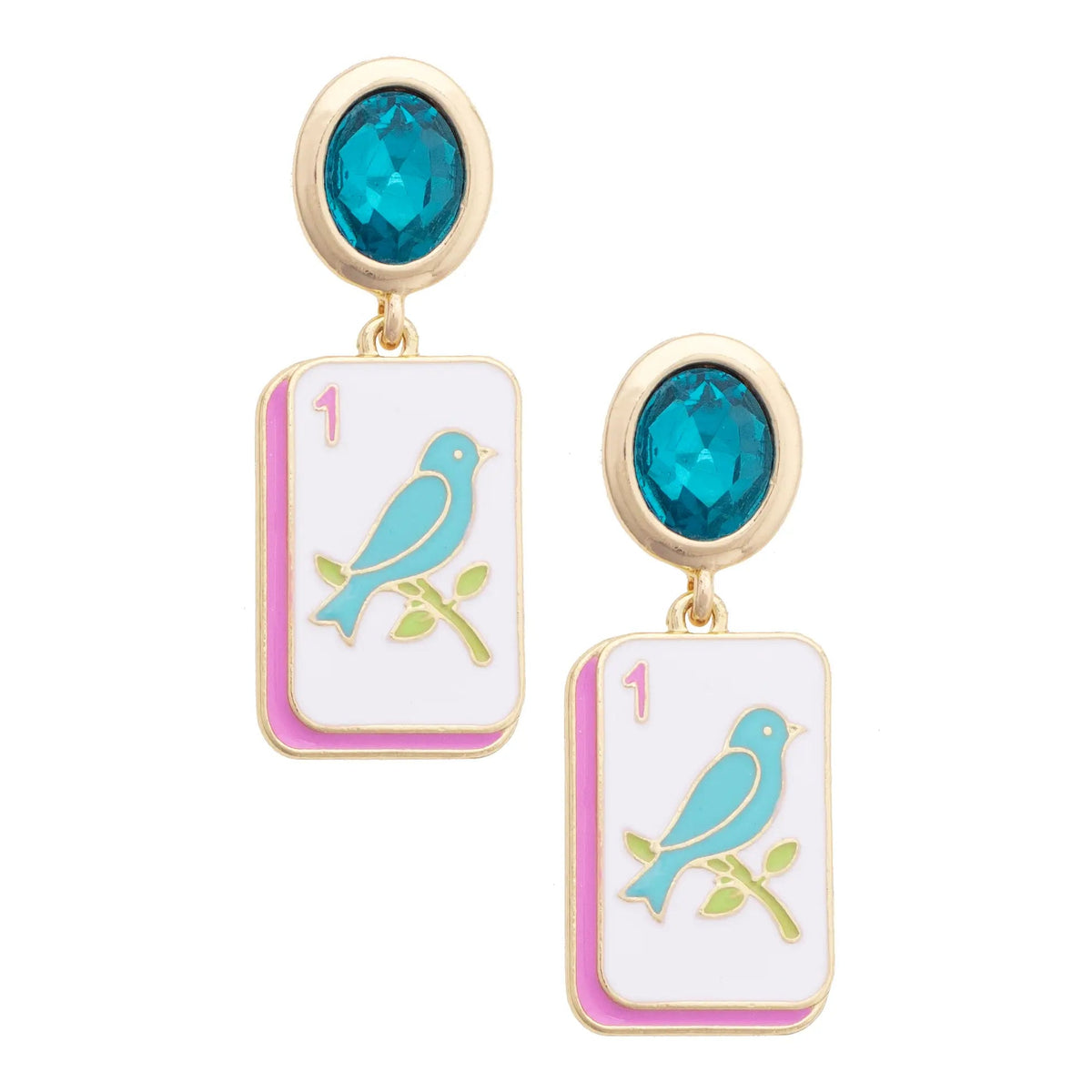 Bird Bam Rhinestone Drop Earrings The Happy Southerner 