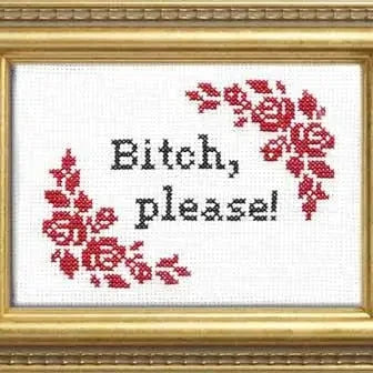 Bitch, Please Deluxe Cross Stitch Kit The Happy Southerner 