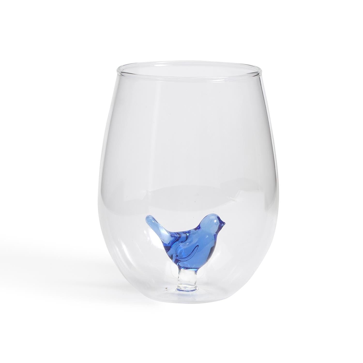 Blue Bird Stemless Wine Glass The Happy Southerner 