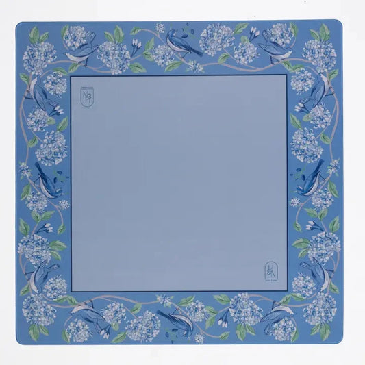 Blue Hydrangea Bird Mat The Happy Southerner 