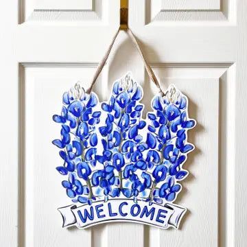 Bluebonnet Welcome Door Hanger The Happy Southerner 