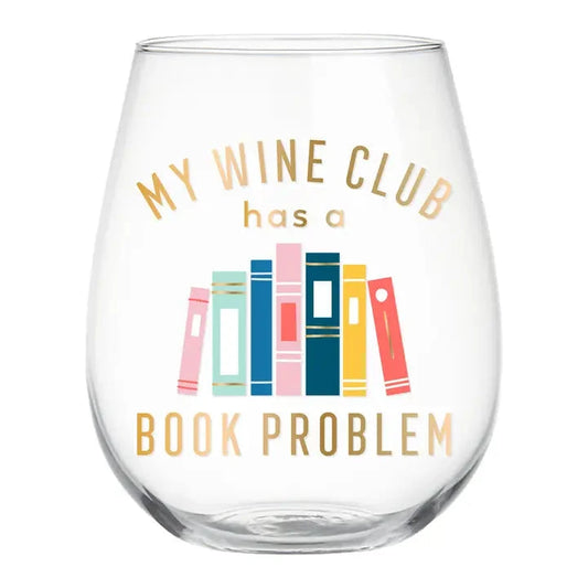 Book Club Stemless Wine Glass The Happy Southerner 