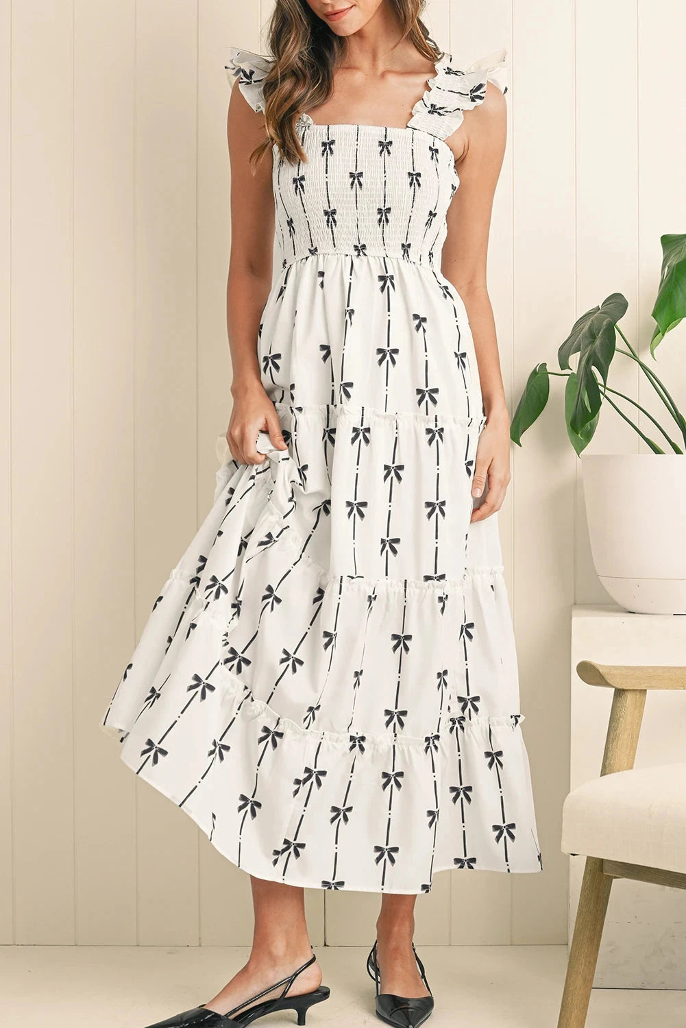 Bow & Breeze Smocked Midi Dress The Happy Southerner 
