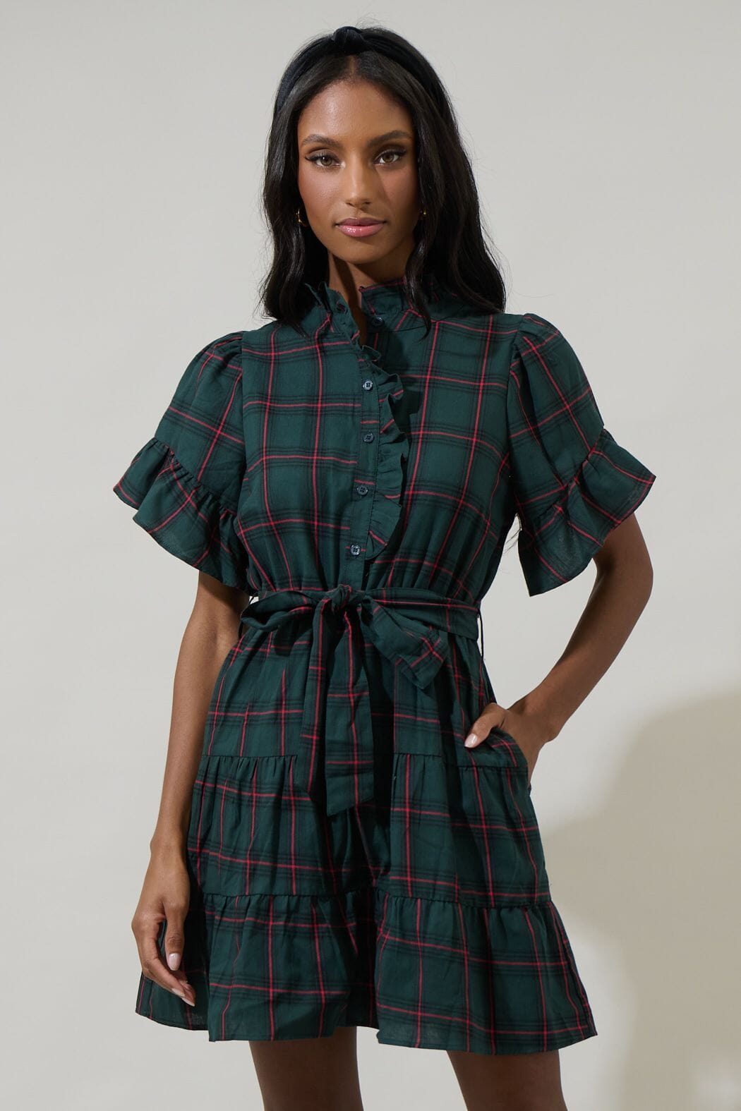 Brook Plaid Ruffle Dress The Happy Southerner 