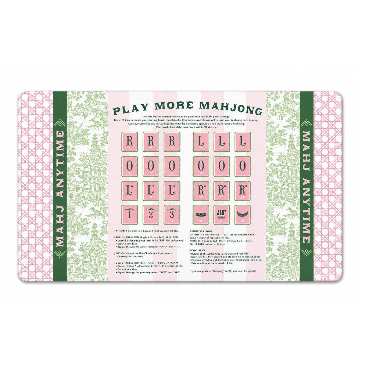 Cabana Royale Solo Play Mahjong Mat The Happy Southerner 