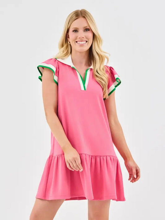 Carissa Dress | Pink + White The Happy Southerner 