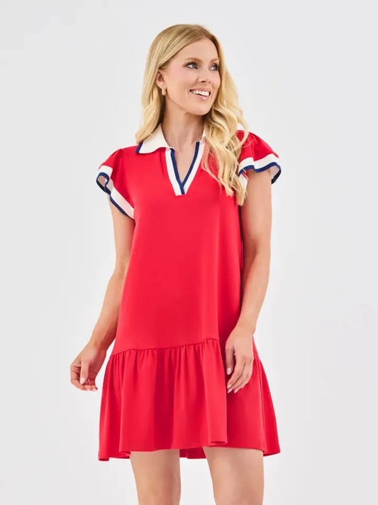 Carissa Dress | Red + White The Happy Southerner 