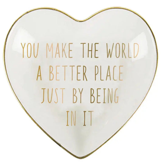 Ceramic Trinket Tray | You Make the World A Better Place The Happy Southerner 