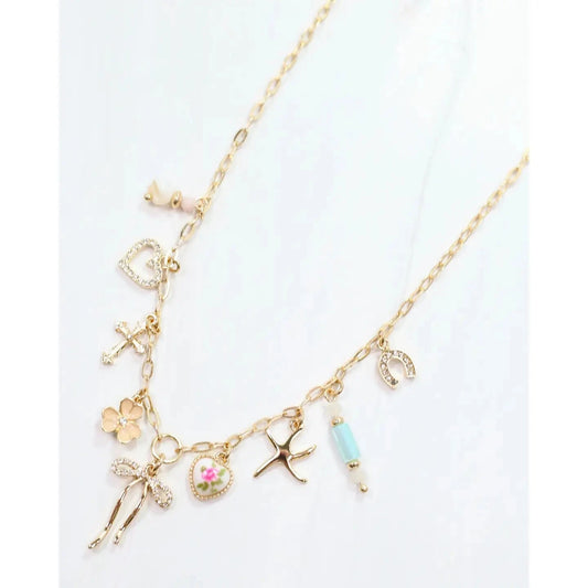 Chapman Charm Necklace Gold The Happy Southerner 