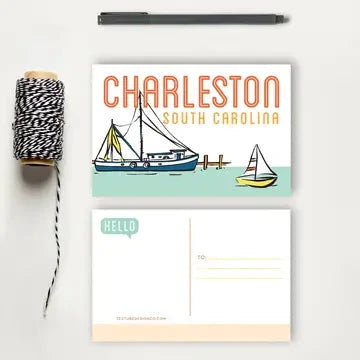 Charleston Boating Day Postcard The Happy Southerner 