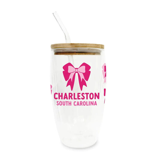 Charleston Bow Glass Tumbler The Happy Southerner 
