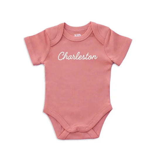 Charleston Cursive Onesie The Happy Southerner 