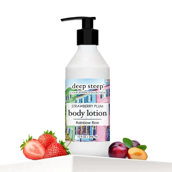 Charleston Rainbow Row Body Lotion 10oz - Strawberry Plum The Happy Southerner 