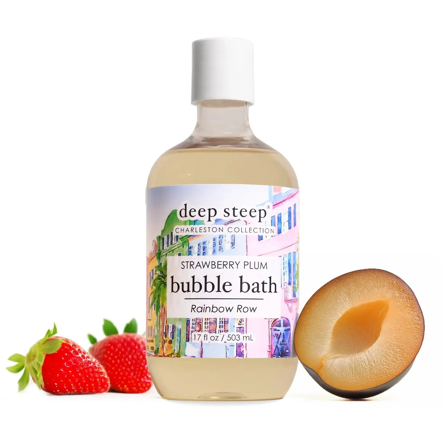 Charleston Rainbow Row Bubble Bath 17oz - Strawberry Plum The Happy Southerner 