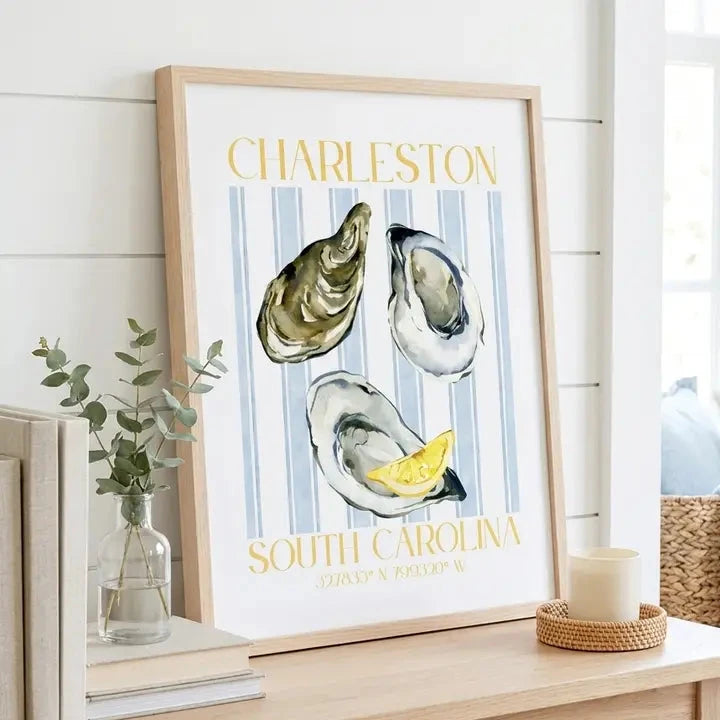 Charleston, Sc Oyster Art Print The Happy Southerner 