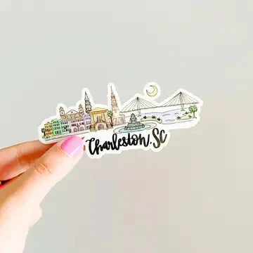 Charleston, Sc South Carolina Skyline Sticker The Happy Southerner 