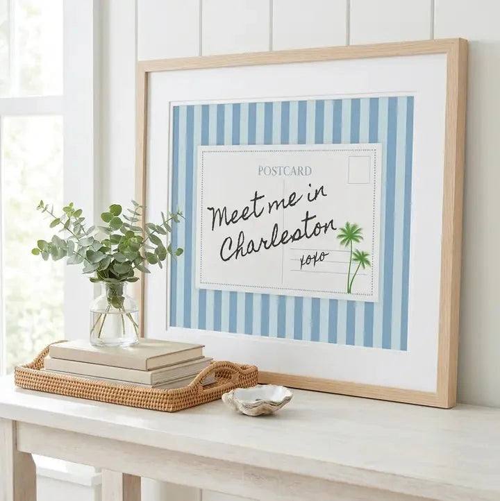 Charleston Vintage Postcard Print The Happy Southerner 
