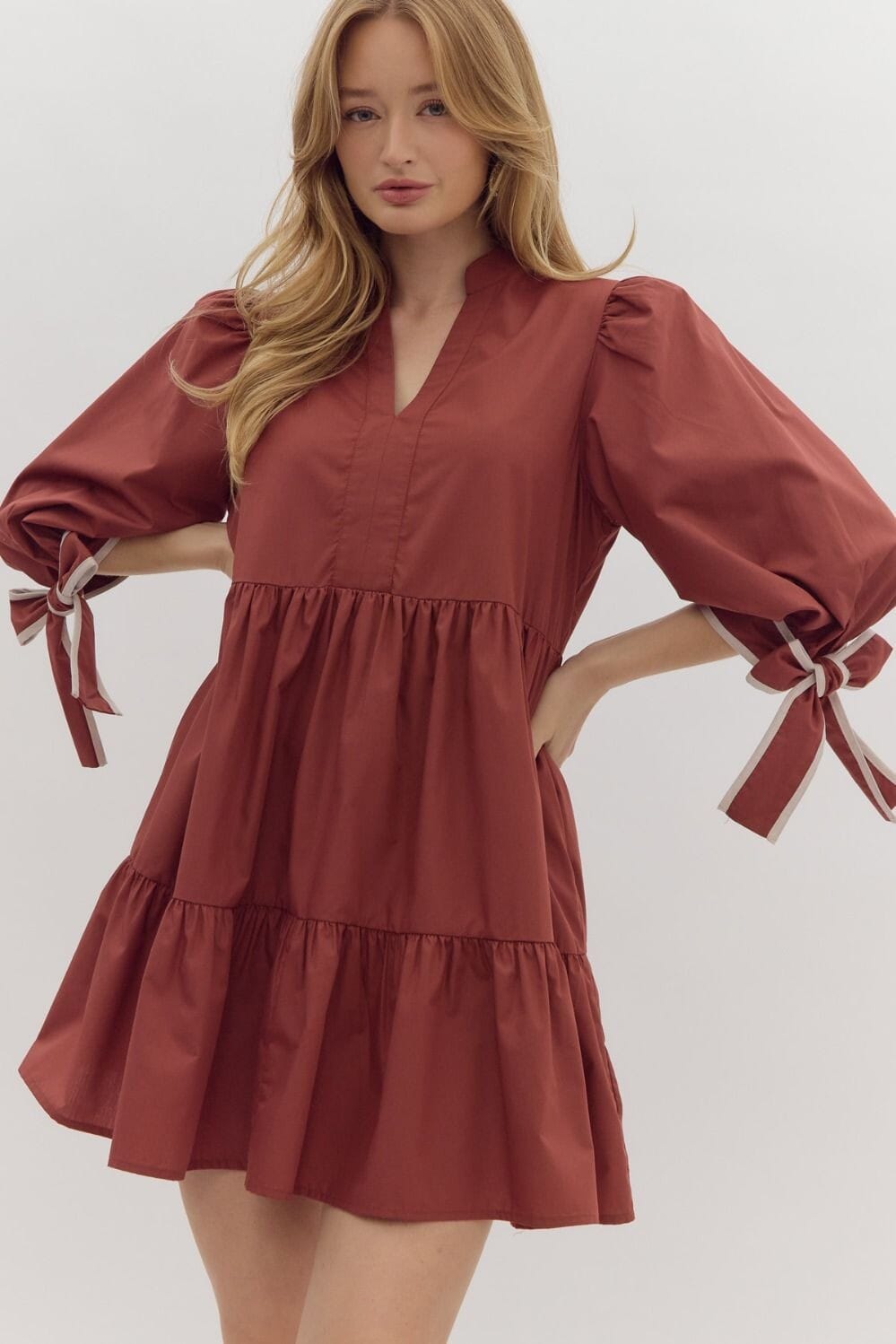 Charlotte V-Neck Bow Dress The Happy Southerner 