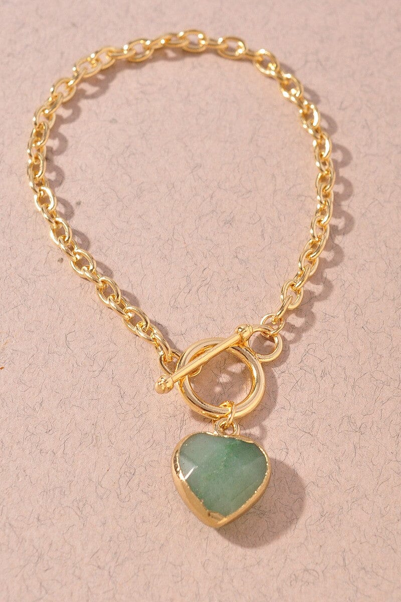 Charm Heart Bracelet The Happy Southerner Green 