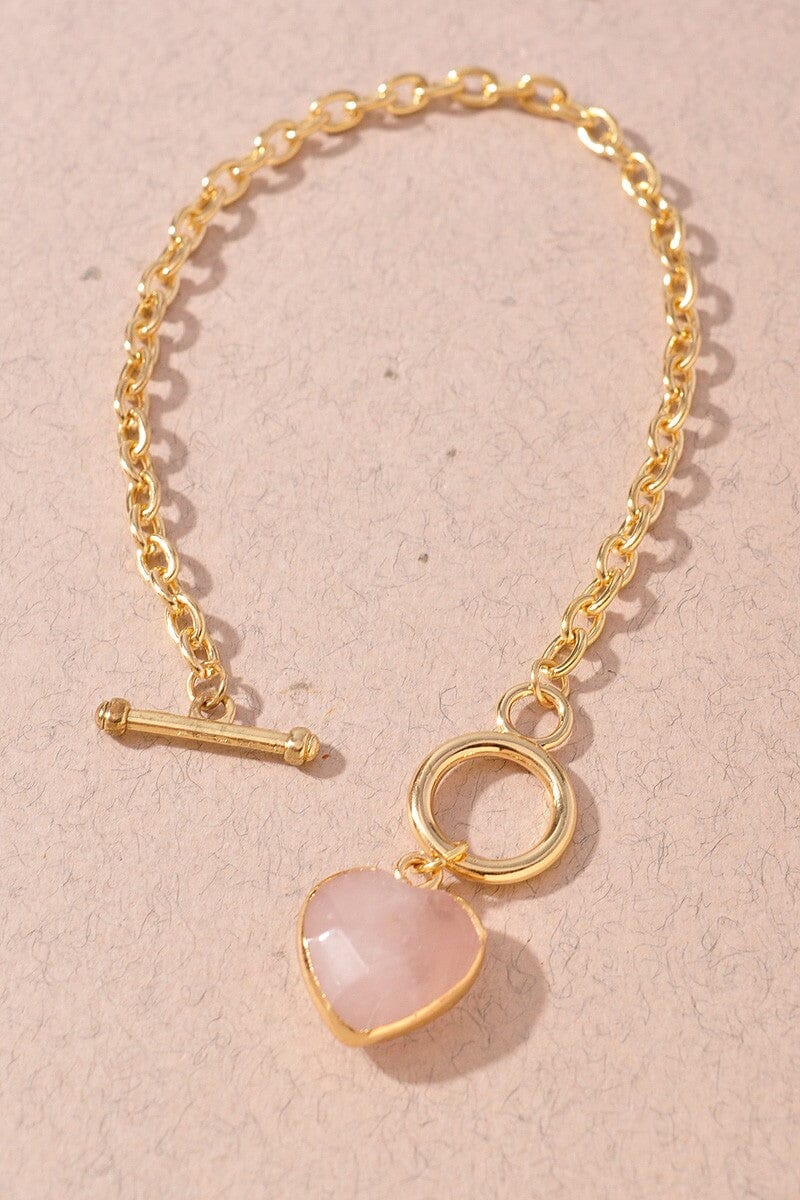 Charm Heart Bracelet The Happy Southerner Pink 