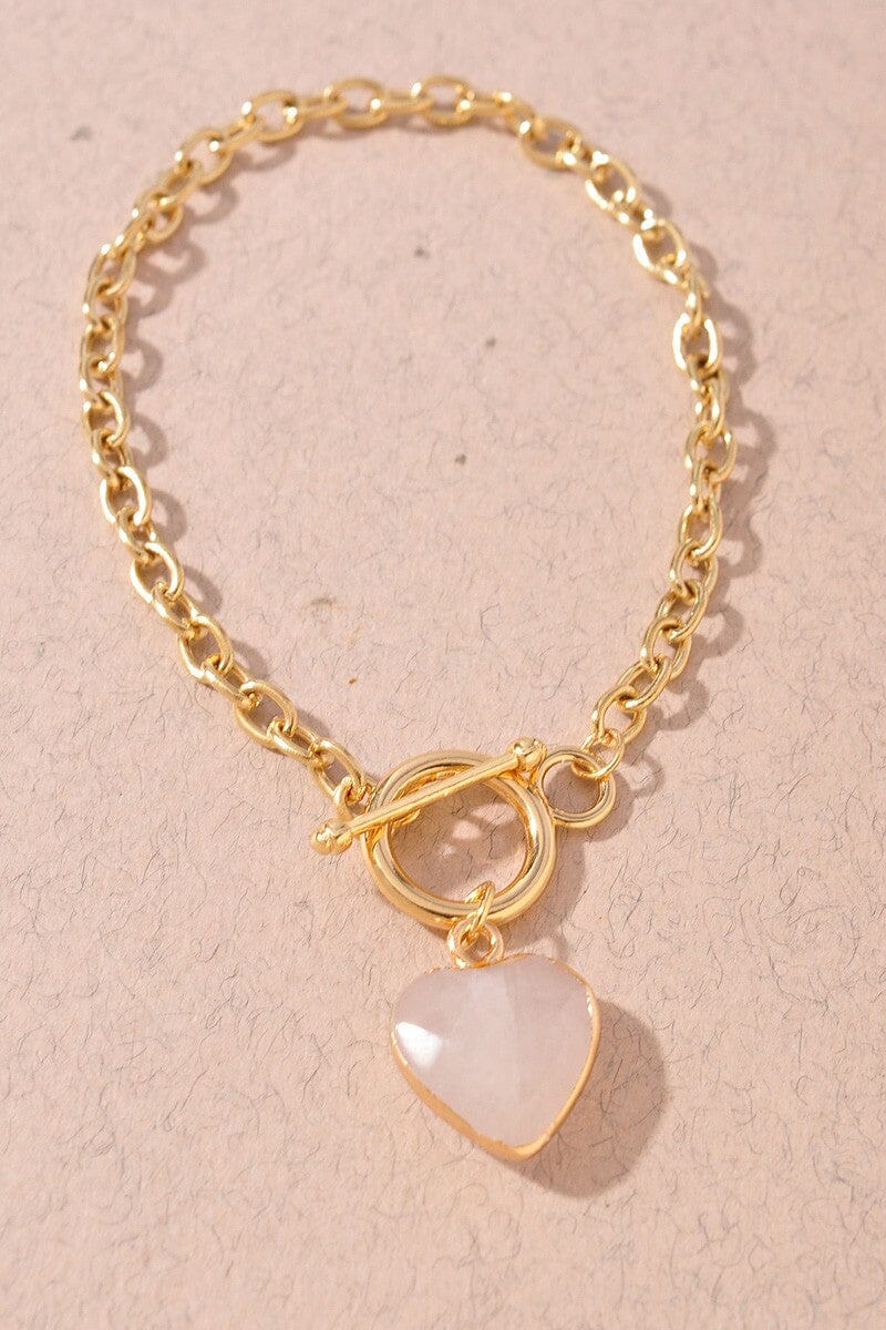 Charm Heart Bracelet The Happy Southerner White 